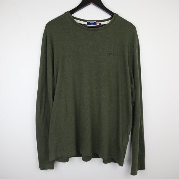 Superdry Other - SUPERDRY Vintage Embroidered Long Sleeve Knit T-Shirt Green Grit